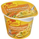 Mashed potatoes with peas and carrots