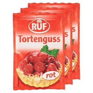 Ruf Tortenguss rot, 3 Stück · 12 g