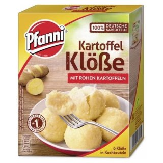 Pfanni potato dumplings with raw potatoes