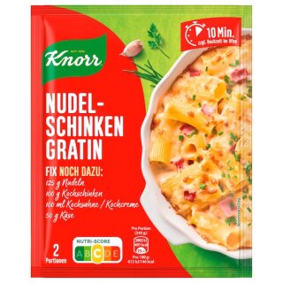 Knorr Fix Pasta and Ham Gratin