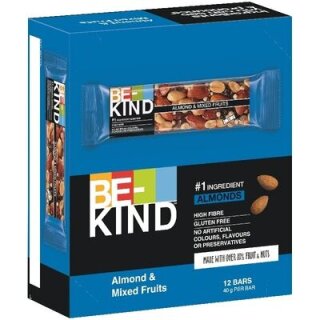 Be-Kind Almond & Mixed Fruits 12x40g