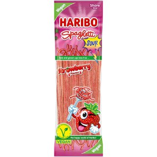 Haribo Spaghetti Fizz Erdbeere sauer vegan 200g