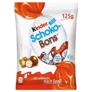 Kinder Schoko Bons - Chocolate Balls - Filled With A Mixture Of Milk Cream And Pieces Of Hazelnut